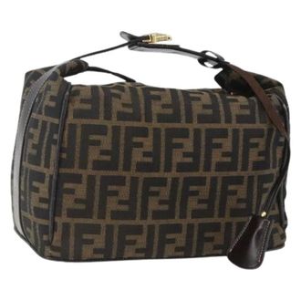 Fendi Pre-owned Canvas Schoudertas - Dames - Pre-owned - Bruin - Maat: ONE Size