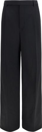 Saint Laurent Black Tailored Pleated Pants