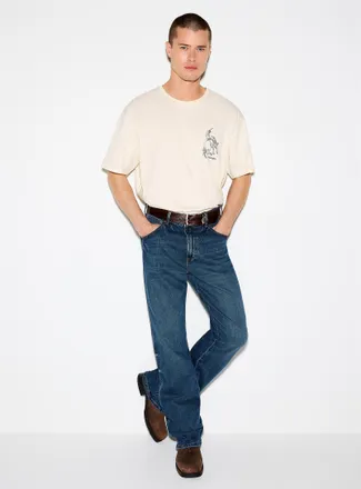 Wrangler Mens Retro dark-blue jean Bootcut fit