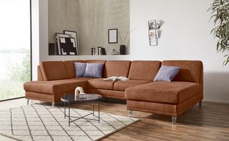 Sit&more Wohnlandschaft &raquo;Clio U-Form&laquo; wahlweise mit Bettfunktion und Bettkasten, inklusive Federkern