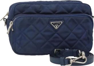 Prada Pre-owned Cross Body Bags, female, Blue, Size: ONE SIZE Pre-owned Vintage Shoulder Bag