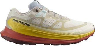 Salomon Womens Ultra Glide 2 - B Running Shoe In Rainy Day/freesia/hot Sauce