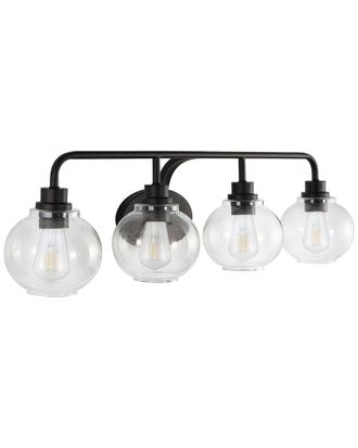 Jonathan Y Designs Jonathan Y Sandrine 36In 4-Light Iron/Seeded Glass Cottage Vanity Light