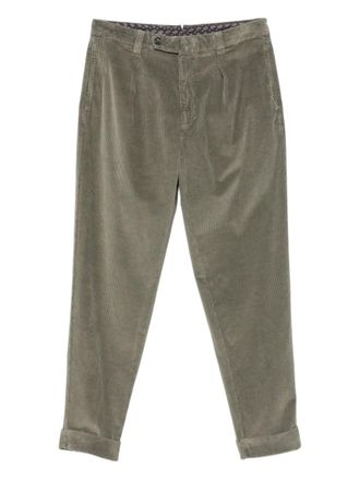 Berwich pleated corduroy trousers - Green