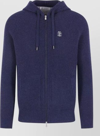 Brunello Cucinelli wool-silk hooded jacket