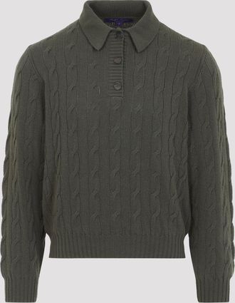 Ralph Lauren Collection kabelgebreide polosweater