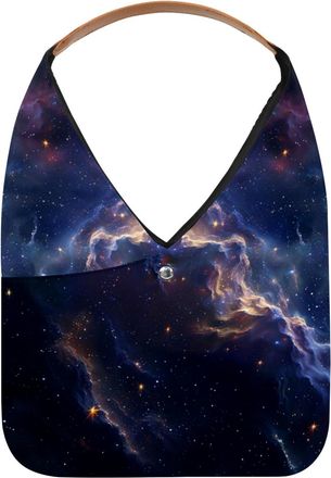 Generic Stars Nebula Reusable Lightweight Grocery Bags - Foldable Into Compact Pouch, Washable & Sturdy, Multipurpose for Shopping and Travel