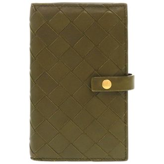 Bottega Veneta Khaki Leather Wallet (Bi-Fold) (Pre-Owned)