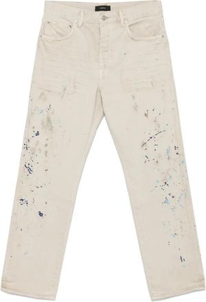 Purple Stijlvolle Paarse Jeans - Heren - Regular Fit Jeans - Beige - W33 - Denim - Jeans