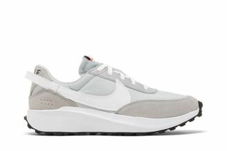Nike Mens Waffle Debut Shoes In Grey Fog/white/ Light Smoke Grey/white/black