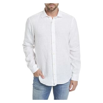 Roy Rogers Linnen Riviera Shirt - Heren - Casual Overhemden - Wit - XL - Linnen - Overhemden