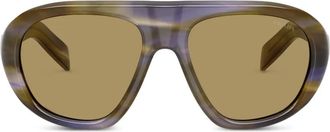 Prada Occhiali da sole con montatura stile pilota - Viola