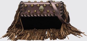 Kurt Geiger Mini borsa a spalla Oxford in pelle animalier con borchie e frange