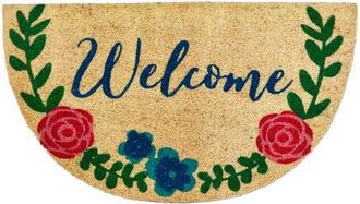 Tag Welcome Flower Garland Non-Slip Coir Mat Multi Coir Everyday in Brown at Nordstrom, Size Medium