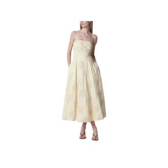 Rotate Abito Midi Ricamato - - Dresses - Donna - Giallo - M