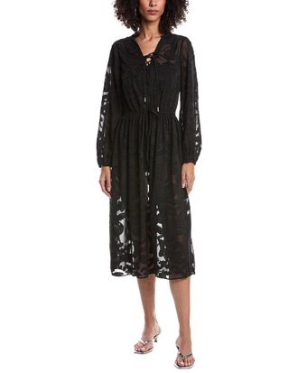 Milly Scroll Burnout Midi Dress