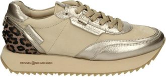 Kennel & Schmenger Beige Sportieve Lage Damesschoenen - Dames - Sneakers - Veelkleurig - 41 EU - Leer - Schoenen