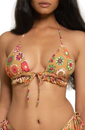 Montce Swim Emma Ruffle Bikini Top in Mazzy Floral at Nordstrom Rack, Size Small