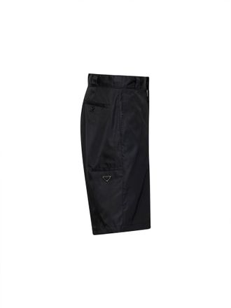Prada Mens Bermuda Shorts Re-Nylon Black Recycled Polyamide