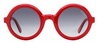 Moncler ML0261F Oval Frame Sunglasses - Red