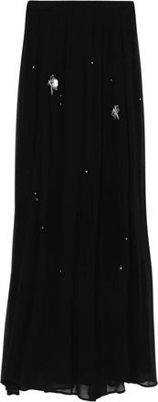 Forte_Forte Lange Rok met Elastische Taille - Dames - Maxi Rokken - Zwart - M - Rokken