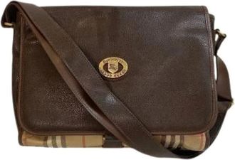 Burberry Pre-owned Cross Body Bags, female, Beige, Size: ONE SIZE Pre-owned Fabric Crossbody Bag