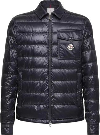 Moncler Winter Jackets, male, Blue, M, Mourillon Shirt Jacket