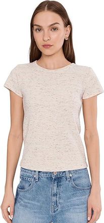 Nic+Zoe Speckled Crew Neck T-Shirts Womens Clothing Cream : MD, Cotton/Polyester/Spandex