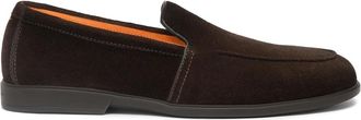 Santoni Su&egrave;de Loafer - Heren - Loafers - Bruin - 41 1/2 EU - Su&egrave;de - Schoenen