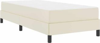 vidaXL Cama Con Colch&oacute;n Crema 100 X 200 Cm Cuero Sint&eacute;tico Vidaxl