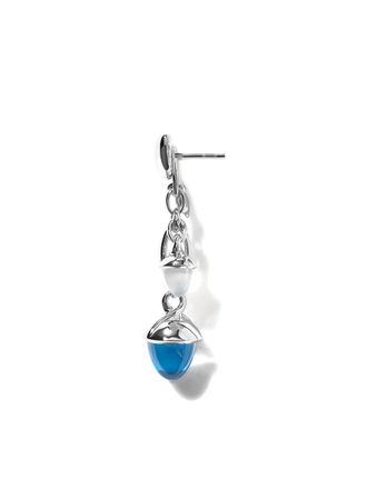 Tamara Comolli 18K white gold Mikado Acorn earrings - women - Topaz/18kt White Gold/Moon Stone - One Size - Silver