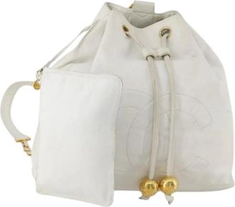 Chanel Pre-owned Backpacks, female, White, Size: ONE SIZE Pre-owned Vintage Backpack