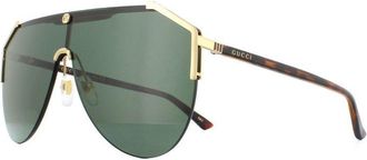 Gucci Womens Sunglasses GG0584S 002 Gold and Havana Green - Brown - One Size