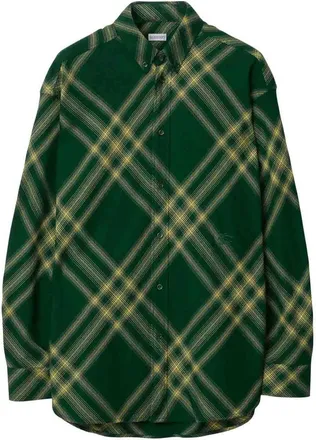 Burberry Long Sleeve Cotton Check Shirt