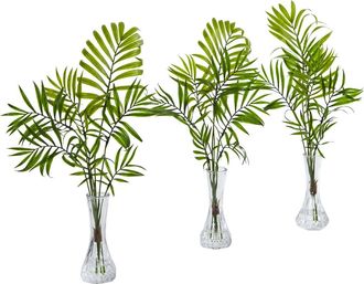 Nearly Natural Mini Palm Artificial Plant in Vase in Green at Nordstrom