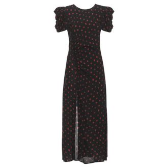 Mar De Margaritas Midi Dresses, female, Multicolor, Size: XS Kristel Crepe Button Draped Midi Dress