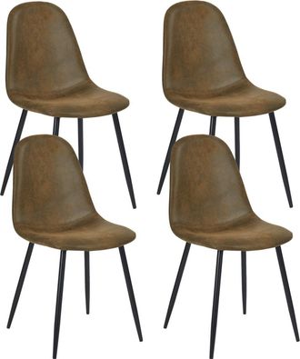 Urban Meuble Juego de 4 sillas de comedor estilo vintage