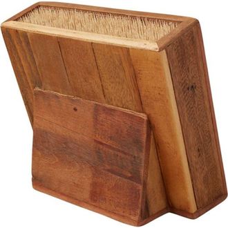Be Home Reclaimed Wood Angled Rectangular Knife Block in Natural at Nordstrom