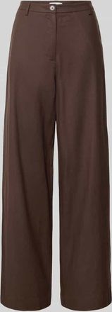 Jake*s Stoffhose mit franz&ouml;sischen Eingrifftaschen in Dunkelbraun, Gr&ouml;&szlig;e 32