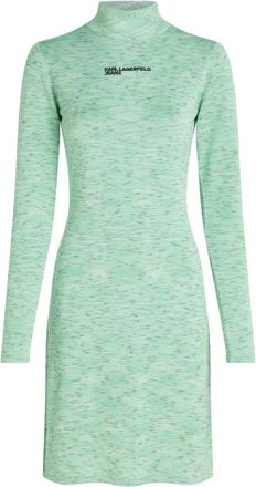 Karl Lagerfeld long-sleeve mock-neck midi dress - Green