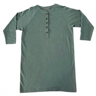 Lilla P Womens Henley 3/4 Sleeve Dress In Light Green