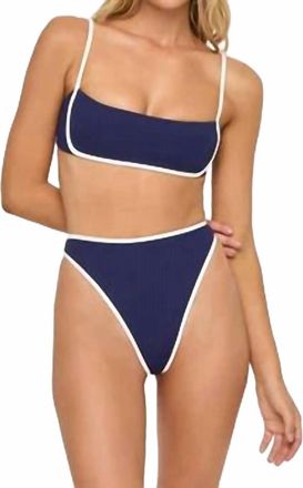 L*Space Hazel Bikini Top In Midnight/cream