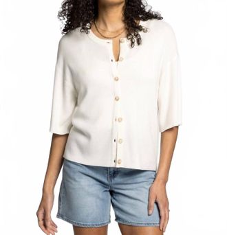 Thread & Supply Alyssa Knit Cardigan In White