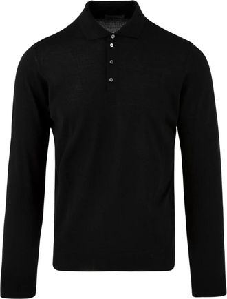 Drumohr D0D145690 Polo de Manga Larga - Tops - Hombre - Negro - 3XL