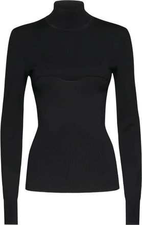 Ferragamo Long Sleeves Mock-Neck