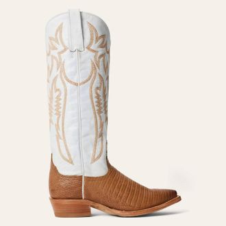 Stetson Womens Toni Exotic Western Boots In Tan