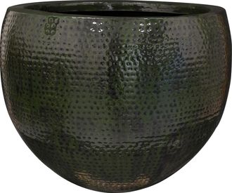 Schubiger M&ouml;bel Gef&auml;ss Thom, Metall, Waldgr&uuml;n H: 56 cm