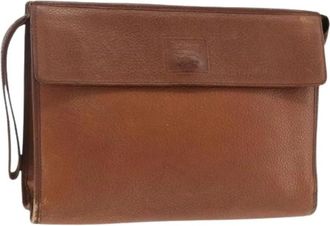 Burberry Pre-owned Vintage Clutch Bag - Dames - Vintage Clutch - Bruin - ONE Size - Leer - Vintage