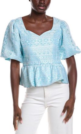 Sail to Sable Sail To Sable Puff Sleeve Peplum Top