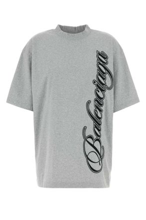 Balenciaga Grey Cotton Oversize T Shirt